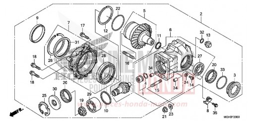 ENGRENAGE MENE DE SORTIE VFR1200XC de 2012
